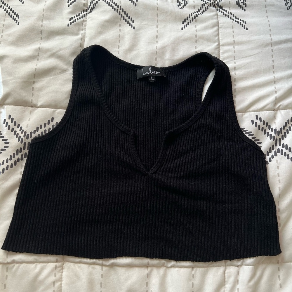 ♡black crop top